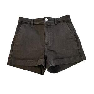 Everlane Carpenter Style Black Denim Short Jeans Size 6